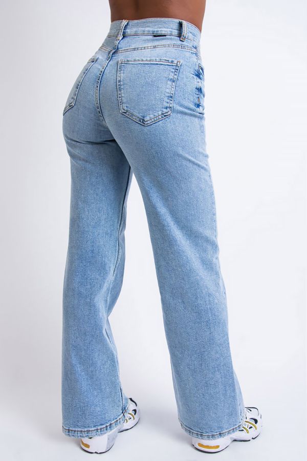 Högmidjade Vida Jeans - Trace Blue