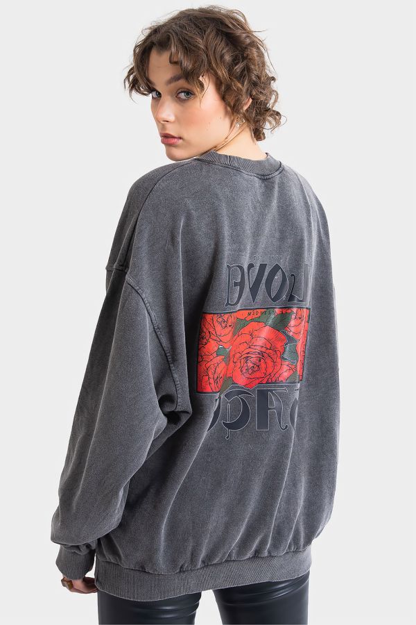 Stent vasket sweatshirt - Mad Mad World